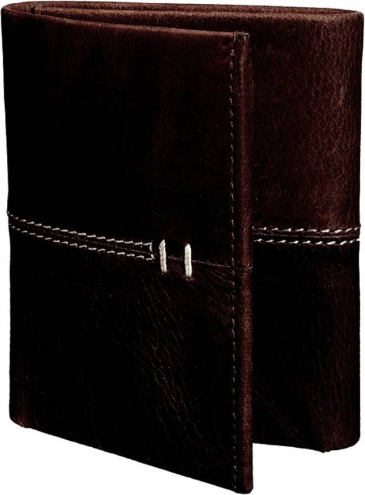 Kapi Men Brown Genuine Leather Wallet  (7 Card Slots)
