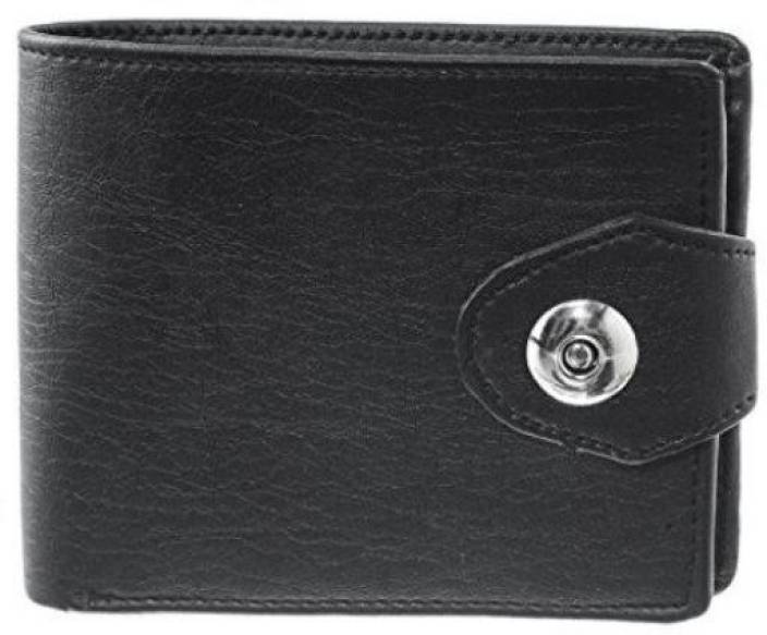 Fashion ALW Men Black Artificial Leather Wallet  (5 Card Slots)