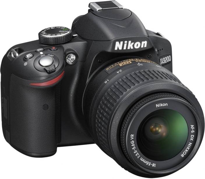 Nikon D3200 (Body with AF-S DX NIKKOR 18-55mm f/3.5-5.6G VR II Lens) DSLR Camera  (Black)