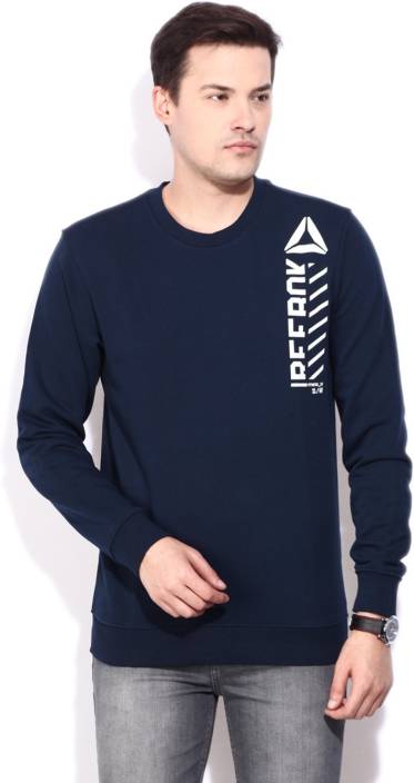 Reebok Full Sleeve Solid Men's Sweatshirt