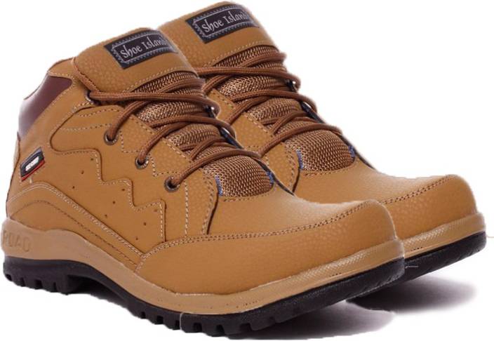 Shoe Island Outdoors Boots for men  (Brown)
